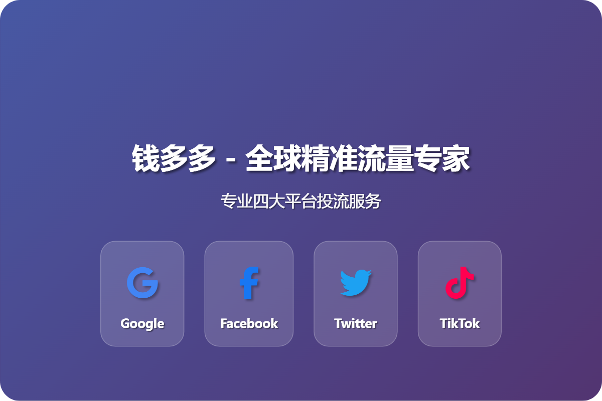 四大投流平台業務展示